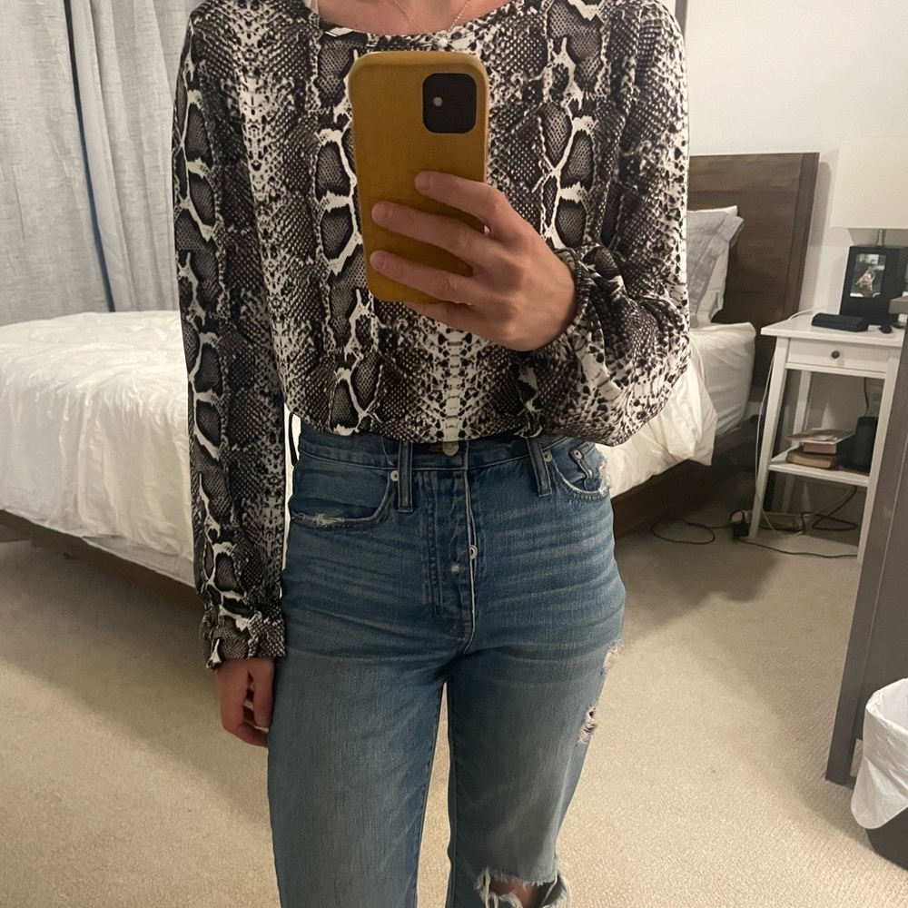 Leopard print long sleeve shirt